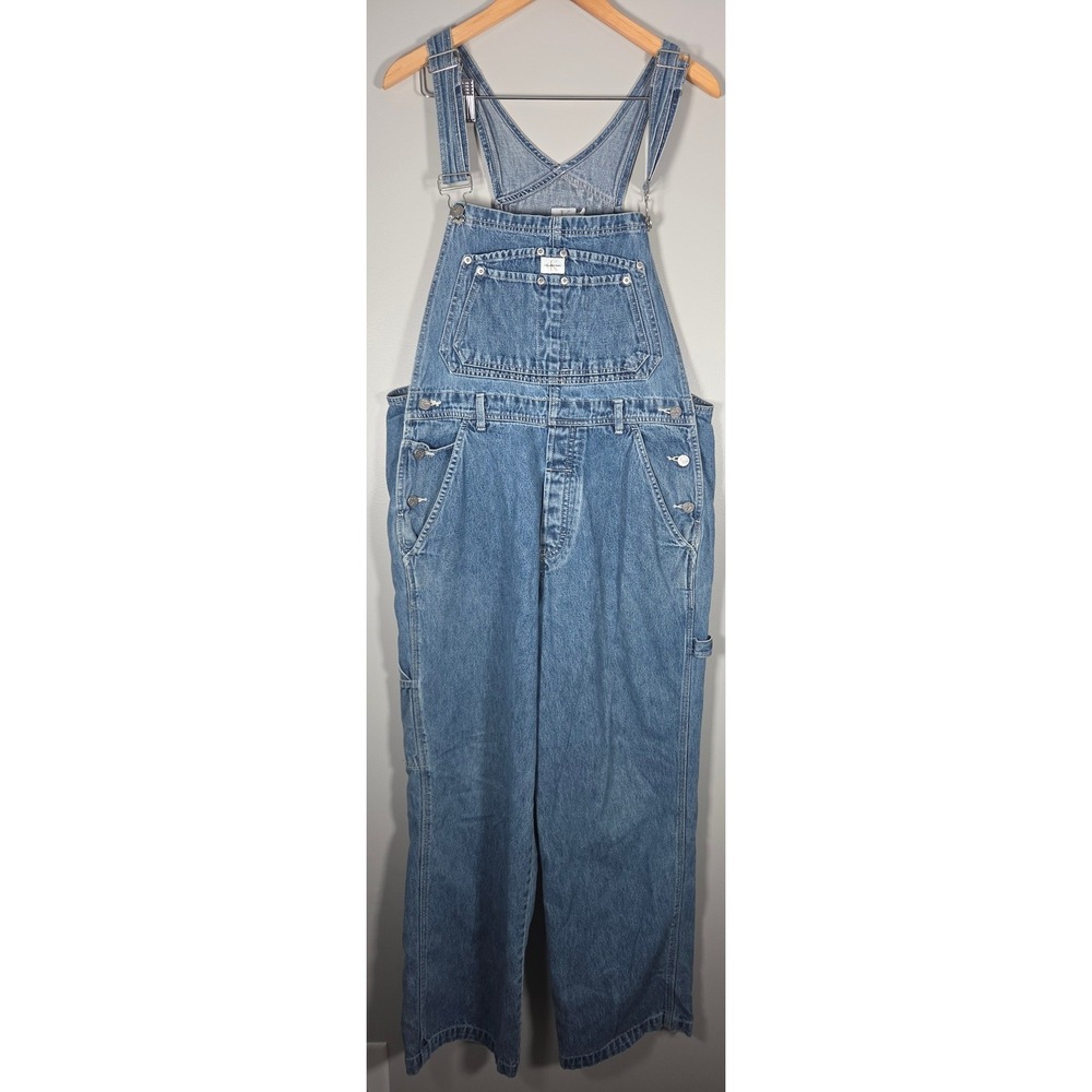 Vintage Calvin Klein Jeans Denim Overalls Medium Wash Y2K 90s Carpenter Large